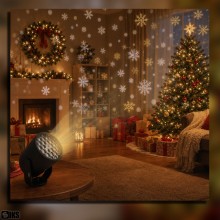 Proiector Led De Craciun De Interior Pentru Masa / Noptiera Sau Sub Brad SIKS, Cu Jocuri De Lumini Ambientale, Efect Fulgi De... Proiector Led De Craciun De Interior Pentru Masa / Noptiera Sau Sub Brad SIKS, Cu Jocuri De Lumini Ambientale, Efect Fulgi De...