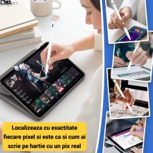 Stylus Pen Universal SIKS Cu Afisaj LED 4 Niveluri Baterie, Creion Capacitiv Compatibil Telefon Si Tableta Cu Sisteme Operare...