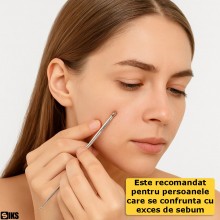 Trusa Instrumente Curatare Ten SIKS, Set 7 Instrumente Profesionale Pentru Indepartarea Punctelor Negre si Acneei, Extractor ...