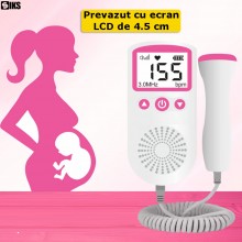 Monitor Fetal Doppler Pentru Monitorizare Sarcina SIKS, Dispozitiv Portabil Pentru Ascultare Batai Inima Bebelus Si Ritm Card...