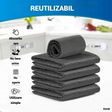 Lavete Microfibra Profesionale EDAR, Set 5 Bucati, 30x30 cm, Reutilizabile, Fara Urme, Fara Scame, Pentru Curatare Universala... Lavete Microfibra Profesionale EDAR, Set 5 Bucati, 30x30 cm, Reutilizabile, Fara Urme, Fara Scame, Pentru Curatare Universala...