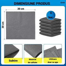 Lavete Microfibra Profesionale EDAR, Set 5 Bucati, 30x30 cm, Reutilizabile, Fara Urme, Fara Scame, Pentru Curatare Universala... Lavete Microfibra Profesionale EDAR, Set 5 Bucati, 30x30 cm, Reutilizabile, Fara Urme, Fara Scame, Pentru Curatare Universala...