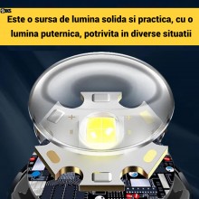 Lanterna Tactica Profesionala LED SIKS Pentru Camping, Vanatoare, Pescuit, Ultra-Bright, Metalica Din Aliaj Aluminiu Aerospat...