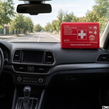 Trusa Medicala Auto De Prim Ajutor Completa SIKS, 17 Componente, Omologata RAR, Conform Standard European DIN 13164, Valabili...