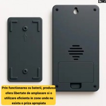 Sonerie Wireless SIKS Pentru Casa, Apartament, Poarta Cu Baterii, Fara Fir, Rezistenta La Apa, Distanta Functionare 50 Metri,...