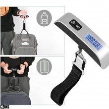 Cantar Digital De Mana Pentru Bagaje Portabil SIKS, Capacitate Maxima 50 Kg, Indicator Suprasarcina, Afisaj LCD, Functie Tare...