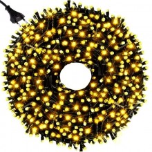 Instalatie De Craciun SIKS, Liniara 20 M, 200 LED -uri, Cu 8 Jocuri De Lumini, Pentru Interior Sau Spatii Exterioare Acoperit...