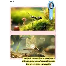 Microscop Digital Portabil pentru Copii EDAR, Marire 1000x, Ecran HD, Camera 2MP, Foto si Video HD, 8 LED, Microscop Educativ...