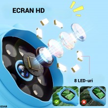 Microscop Digital Portabil pentru Copii EDAR, Marire 1000x, Ecran HD, Camera 2MP, Foto si Video HD, 8 LED, Microscop Educativ...