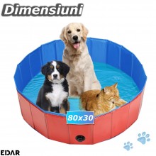 Piscina Portabila Pentru Caini EDAR, Pentru Exterior, Pliabila, Din PVC, De Gradina, Antiderapanta, Nu Necesita Umflare, Dime...