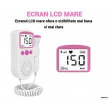 Monitor Fetal Doppler Portabil EDAR, Ecran LCD 4.5 cm, Sonda 3.0 MHz, Utilizare de la 9 Saptamani, Roz/Alb Monitor Fetal Doppler Portabil EDAR, Ecran LCD 4.5 cm, Sonda 3.0 MHz, Utilizare de la 9 Saptamani, Roz/Alb