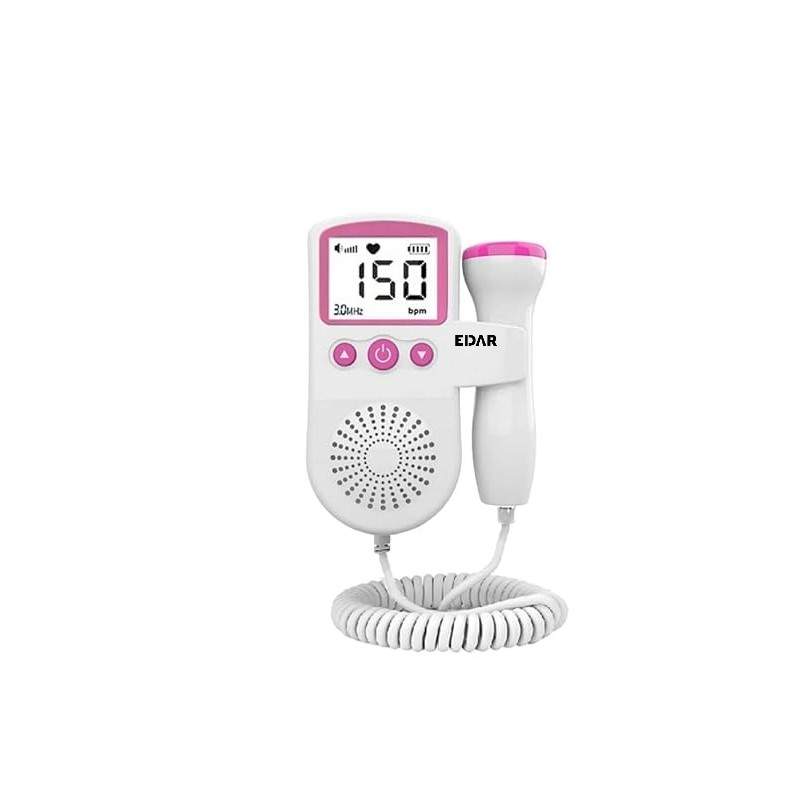 Monitor Fetal Doppler Portabil EDAR, Ecran LCD 4.5 cm, Sonda 3.0 MHz, Utilizare de la 9 Saptamani, Roz/Alb Monitor Fetal Doppler Portabil EDAR, Ecran LCD 4.5 cm, Sonda 3.0 MHz, Utilizare de la 9 Saptamani, Roz/Alb