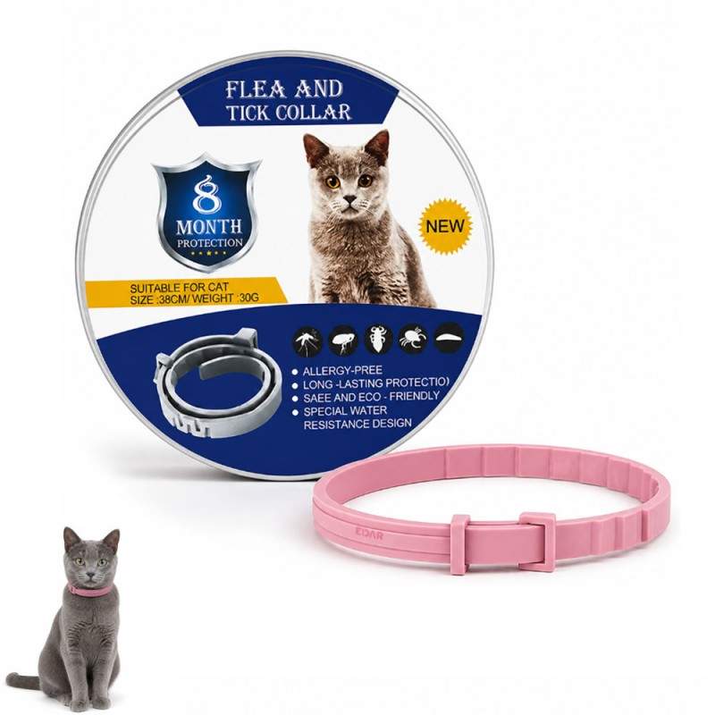 Zgarda Antiparazitara EDAR Pe Baza de Uleiuri din Plante, Fara Alergeni, Pentru Animale De Companie, Caini De Talie Mica Si P...
