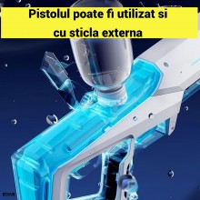 Pistol Electric cu Apa EDAR, Reincarcabil USB, Auto-Absorbtie, Jet 10m, Compatibil Sticla Externa, Jucarie Interactiva Vara, ...