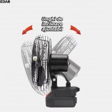 Ventilator Cu Acumulator Reincarcabil 48V EDAR, De Masa/Birou, Pentru Interior/Exterior, Functionare Fara Fir, Unghi De Incli... Ventilator Cu Acumulator Reincarcabil 48V EDAR, De Masa/Birou, Pentru Interior/Exterior, Functionare Fara Fir, Unghi De Incli...