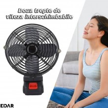 Ventilator Cu Acumulator Reincarcabil 48V EDAR, De Masa/Birou, Pentru Interior/Exterior, Functionare Fara Fir, Unghi De Incli... Ventilator Cu Acumulator Reincarcabil 48V EDAR, De Masa/Birou, Pentru Interior/Exterior, Functionare Fara Fir, Unghi De Incli...