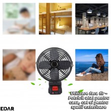 Ventilator Cu Acumulator Reincarcabil 48V EDAR, De Masa/Birou, Pentru Interior/Exterior, Functionare Fara Fir, Unghi De Incli... Ventilator Cu Acumulator Reincarcabil 48V EDAR, De Masa/Birou, Pentru Interior/Exterior, Functionare Fara Fir, Unghi De Incli...