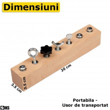 Jucarie Educativa Montessori Din Lemn Pentru Copii SIKS, Placa Cu Suruburi Si Unelte Reale Pentru Dexteritate Si Motricitate ... Jucarie Educativa Montessori Din Lemn Pentru Copii SIKS, Placa Cu Suruburi Si Unelte Reale Pentru Dexteritate Si Motricitate ...