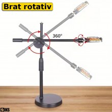 Lampa Circulara Profesionala Led Ring Light SIKS, USB, Diametru 26 Cm, 10 Inch, 120 LED-Uri SMD, Inaltime Reglabila, Picior T...