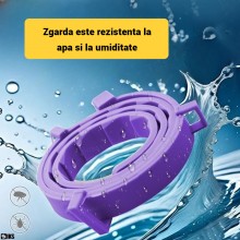 Zgarda Antiparazitara SIKS Pentru Caini si Pisici Pe Baza de Uleiuri din Plante, Anti Purici Si Capuse, Protectie Pana La 8 l...