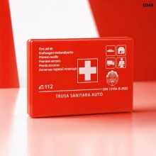 Trusa Medicala Auto Prim Ajutor EDAR , 17 Piese, Omologata RAR, DIN 13164, Valabilitate 5 Ani, Bandaje, Pansamente, Leucoplas... Trusa Medicala Auto Prim Ajutor EDAR , 17 Piese, Omologata RAR, DIN 13164, Valabilitate 5 Ani, Bandaje, Pansamente, Leucoplas...