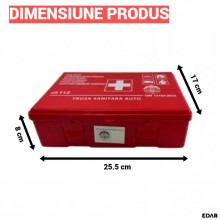 Trusa Medicala Auto Prim Ajutor EDAR , 17 Piese, Omologata RAR, DIN 13164, Valabilitate 5 Ani, Bandaje, Pansamente, Leucoplas... Trusa Medicala Auto Prim Ajutor EDAR , 17 Piese, Omologata RAR, DIN 13164, Valabilitate 5 Ani, Bandaje, Pansamente, Leucoplas...