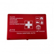 Trusa Medicala Auto Prim Ajutor EDAR , 17 Piese, Omologata RAR, DIN 13164, Valabilitate 5 Ani, Bandaje, Pansamente, Leucoplas...
