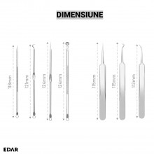 Trusa Profesionala EDAR cu 7 Instrumente pentru Curatarea Tenului – Extractor Comedoane, Puncte Negre, Acnee si Puncte Albe, ... Trusa Profesionala EDAR cu 7 Instrumente pentru Curatarea Tenului – Extractor Comedoane, Puncte Negre, Acnee si Puncte Albe, ...
