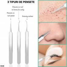 Trusa Profesionala EDAR cu 7 Instrumente pentru Curatarea Tenului – Extractor Comedoane, Puncte Negre, Acnee si Puncte Albe, ... Trusa Profesionala EDAR cu 7 Instrumente pentru Curatarea Tenului – Extractor Comedoane, Puncte Negre, Acnee si Puncte Albe, ...