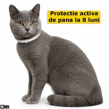 Zgarda Antiparazitara SIKS Pentru Caini si Pisici Pe Baza de Uleiuri din Plante, Anti Purici Si Capuse, Protectie Pana La 8 l...