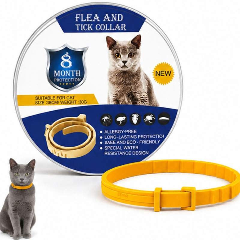 Zgarda Antiparazitara EDAR Pe Baza de Uleiuri din Plante, Fara Alergeni, Pentru Animale De Companie, Caini De Talie Mica Si P...