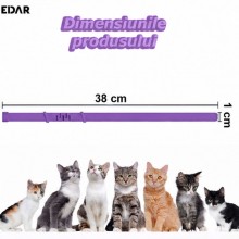 Zgarda Antiparazitara EDAR Pe Baza de Uleiuri din Plante, Fara Alergeni, Pentru Animale De Companie, Caini De Talie Mica Si P...
