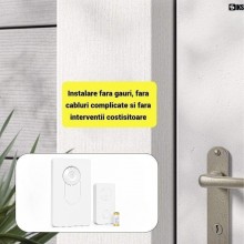 Sonerie Wireless SIKS Pentru Casa, Apartament, Poarta Cu Baterii, Fara Fir, Rezistenta La Apa, Distanta Functionare 50 Metri,...