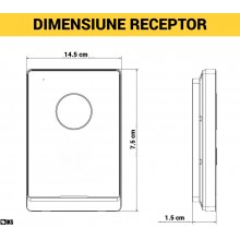 Sonerie Wireless SIKS Pentru Casa, Apartament, Poarta Cu Baterii, Fara Fir, Rezistenta La Apa, Distanta Functionare 50 Metri,...