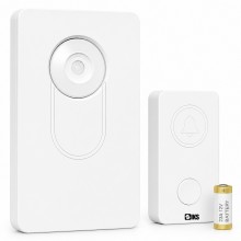 Sonerie Wireless SIKS Pentru Casa, Apartament, Poarta Cu Baterii, Fara Fir, Rezistenta La Apa, Distanta Functionare 50 Metri,...