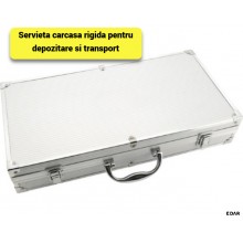 Set Ustensile Gratar Profesionale EDAR, 5 Piese, Otel Inoxidabil, Servieta Depozitare, Pensula, Cutit, Furculita, Clesti, Per...