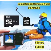 Card de Memorie MicroSD 2 GB EDAR, Clasa 10 De Viteza, TF Cu Adaptor SD Inclus, Potrivit Pentru Camera Supraveghere, Telefon,...