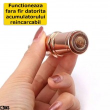 Epilator SIKS® Pentru Eliminarea Parului Facial Cu Led Si Incarcare Prin Cablu USB, Alb