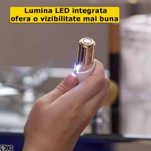 Epilator SIKS® Pentru Eliminarea Parului Facial Cu Led Si Incarcare Prin Cablu USB, Alb
