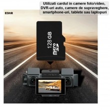 Card MicroSD 128GB EDAR, Clasa 10, Viteza Ridicata, Compatibil cu Camera Foto, Video, DVR Auto, Supraveghere, Telefon, Laptop...