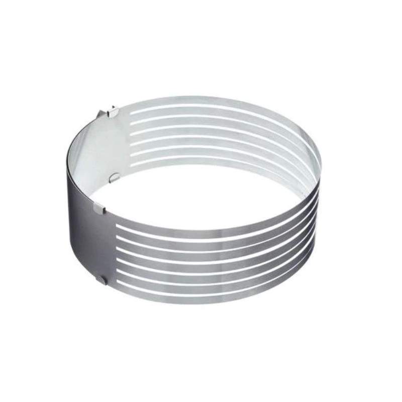 Inel ajustabil SIKS® pentru tort, inox, 6 spatii pentru feliere, argintiu Inel ajustabil SIKS® pentru tort, inox, 6 spatii pentru feliere, argintiu