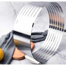 Inel ajustabil SIKS® pentru tort, inox, 6 spatii pentru feliere, argintiu Inel ajustabil SIKS® pentru tort, inox, 6 spatii pentru feliere, argintiu