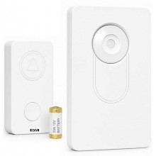 Sonerie Wireless EDAR cu Baterii, Rezistenta la Apa, 50 m, Interior/Exterior, Set Transmitator si Receptor, Volum Ajustabil, ...