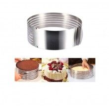 Inel ajustabil SIKS® pentru tort, inox, 6 spatii pentru feliere, argintiu Inel ajustabil SIKS® pentru tort, inox, 6 spatii pentru feliere, argintiu
