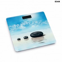 Cantar Corporal EDAR, Suprafata Din Sticla, Capacitate 180 Kg, Precizie Inalta, 4 Senzori, Afisaj Digital, Indicator Baterie,...