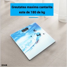 Cantar Corporal EDAR, Suprafata Din Sticla, Capacitate 180 Kg, Precizie Inalta, 4 Senzori, Afisaj Digital, Indicator Baterie,... Cantar Corporal EDAR, Suprafata Din Sticla, Capacitate 180 Kg, Precizie Inalta, 4 Senzori, Afisaj Digital, Indicator Baterie,...