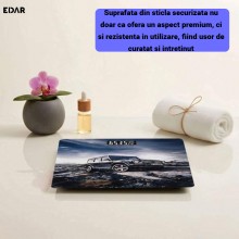 Cantar Corporal EDAR, Suprafata Din Sticla, Capacitate 180 Kg, Precizie Inalta, 4 Senzori, Afisaj Digital, Indicator Baterie,...