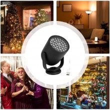 Proiector LED de Craciun pentru Interior EDAR, Efect Fulgi de Zapada si Lumini Ambientale, Mod Automat, Alimentare USB 5V, pe... Proiector LED de Craciun pentru Interior EDAR, Efect Fulgi de Zapada si Lumini Ambientale, Mod Automat, Alimentare USB 5V, pe...