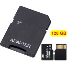 Card de Memorie MicroSD 128 GB SIKS, Clasa 10 De Viteza, TF Cu Adaptor SD Inclus, Potrivit Pentru Camera Supraveghere, Telefo...