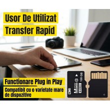 Card de Memorie MicroSD 128 GB SIKS, Clasa 10 De Viteza, TF Cu Adaptor SD Inclus, Potrivit Pentru Camera Supraveghere, Telefo... Card de Memorie MicroSD 128 GB SIKS, Clasa 10 De Viteza, TF Cu Adaptor SD Inclus, Potrivit Pentru Camera Supraveghere, Telefo...